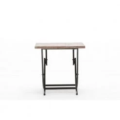 23 in. W Miriam Weathered Brown Wood and Metal End Table by Boraam -Boraam Sales Store weathered brown boraam end side tables 77024 66 1000