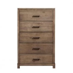 Sydney 5-Drawer Weathered Gray Wood Bedroom Chest (51 in. H x 32 in. W x 18 in. D) by Unbranded