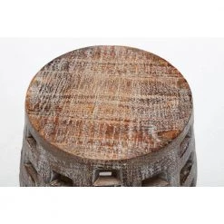 Hampton 18 in Weathered Walnut Side Table by Boraam -Boraam Sales Store weathered walnut boraam end side tables 76147 a0 1000