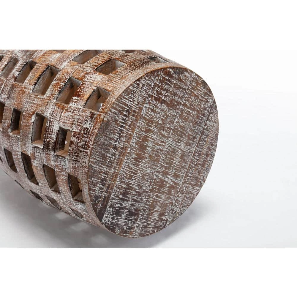 Hampton 26 in. Weathered Walnut Side Table by Boraam 6 Hampton 26 in. Weathered Walnut Side Table by Boraam - Image 4