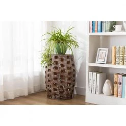 Hampton 26 in. Weathered Walnut Side Table by Boraam 17 Hampton 26 in. Weathered Walnut Side Table by Boraam -Boraam Sales Store weathered walnut boraam end side tables 76148 31 1000