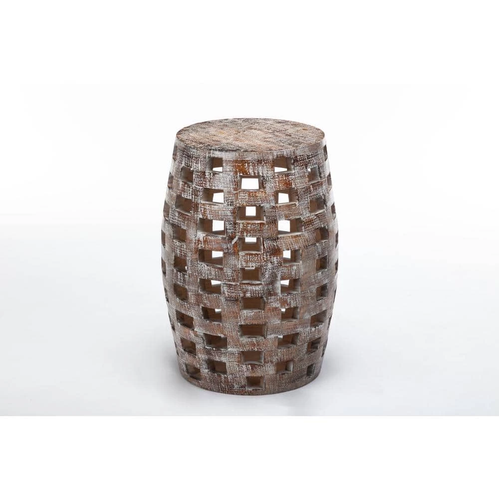 Hampton 26 in. Weathered Walnut Side Table by Boraam 4 Hampton 26 in. Weathered Walnut Side Table by Boraam - Image 2