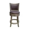 Cantabria 37.5 in. H Weathered-White Wire-Brush and Dark Mocha Swivel Wood Counter Stool by Boraam -Boraam Sales Store weathered white wire brush dark mocha boraam bar stools 89624 64 1000