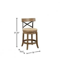 Myrtle 37.25 in. Wheat Wire-Brush Wood Frame Counter Height Bar Stool by Boraam -Boraam Sales Store wheat wire brush boraam bar stools 76924 40 1000