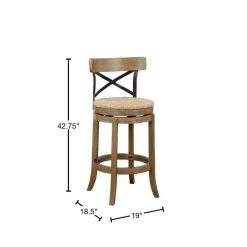 Myrtle 42.75 in. Wheat Wire-Brush Wood Frame Bar Stool by Boraam -Boraam Sales Store wheat wire brush boraam bar stools 76929 40 1000