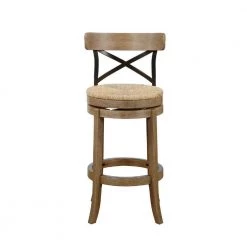 Myrtle 42.75 in. Wheat Wire-Brush Wood Frame Bar Stool by Boraam