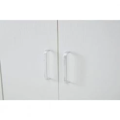 White-Black MDF Kitchen Cart with Roller by Unbranded -Boraam Sales Store white black unbranded kitchen carts aybszhd1380 76 1000