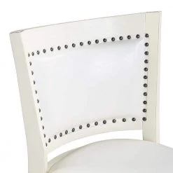 Bristol 24 in. Distressed White Swivel Cushioned Bar Stool by Boraam -Boraam Sales Store white boraam bar stools 42424 c3 1000