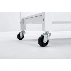 Holland White Kitchen Cart with Stainless Steel Top by Boraam -Boraam Sales Store white boraam kitchen carts 50660 1d 1000