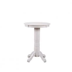 Florence 42 in. Round White Wood Pub Table - Seating Capacity 4 by Boraam