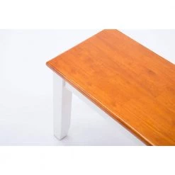 Bloomington Dining Bench in White/Honey Oak by Boraam -Boraam Sales Store white honey oak boraam dining benches 22032 4f 1000