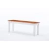 Bloomington Dining Bench in White/Honey Oak by Boraam -Boraam Sales Store white honey oak boraam dining benches 22032 64 1000