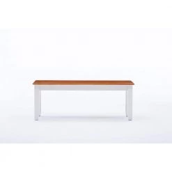 Bloomington Dining Bench in White/Honey Oak by Boraam -Boraam Sales Store white honey oak boraam dining benches 22032 c3 1000