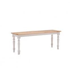 Farmhouse 6-Piece White and Natural Wood Rectangular Dining Set by Boraam -Boraam Sales Store white natural boraam dining room sets 86369 1f 1000