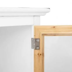 White Accent Storage Cabinets 2-Tier Curio Display Cabinet with Shelf by Unbranded -Boraam Sales Store white unbranded accent cabinets c824 stora whit 44 1000