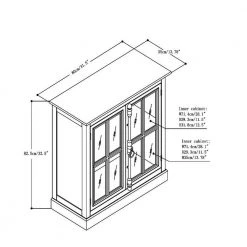 White Accent Storage Cabinets 2-Tier Curio Display Cabinet with Shelf by Unbranded -Boraam Sales Store white unbranded accent cabinets c824 stora whit 76 1000