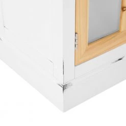 White Accent Storage Cabinets 2-Tier Curio Display Cabinet with Shelf by Unbranded -Boraam Sales Store white unbranded accent cabinets c824 stora whit fa 1000