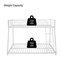 White Metal Full Size Bunk Bed With Guard Rails and Ladders by Unbranded 18 White Metal Full Size Bunk Bed With Guard Rails and Ladders by Unbranded -Boraam Sales Store white unbranded bunk beds hugt bkb w42736 1f 1000