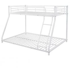White Metal Full Size Bunk Bed With Guard Rails and Ladders by Unbranded 15 White Metal Full Size Bunk Bed With Guard Rails and Ladders by Unbranded -Boraam Sales Store white unbranded bunk beds hugt bkb w42736 66 1000