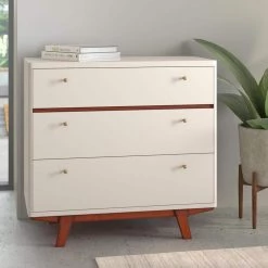 Dakota 3 Drawer White Small Chest (34 in. H x 36 in. W x 18 in. D) by Unbranded -Boraam Sales Store white unbranded chest of drawers 1974 04 31 1000
