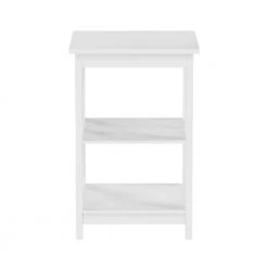 Wooden Farmhouse-Style Living Room Accent Table or Nightstand for Bedroom With Crossbeam Sides by Unbranded 15 Wooden Farmhouse-Style Living Room Accent Table or Nightstand for Bedroom With Crossbeam Sides by Unbranded -Boraam Sales Store white unbranded end side tables 284690ppa 44 1000