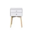 15.7 in White Square Rubber Wood Legs End Table Nightstand with 2-Drawer by Unbranded -Boraam Sales Store white unbranded end side tables s01cuu099 64 1000