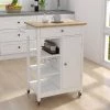 White Kitchen Island Cart with Rolling Wheel & Wood Table Top & Towel Rack, Kitchen Trolley with Ample Storage Space by Unbranded 1 White Kitchen Island Cart with Rolling Wheel & Wood Table Top & Towel Rack, Kitchen Trolley with Ample Storage Space by Unbranded -Boraam Sales Store white unbranded kitchen carts aybszhd856 64 1000