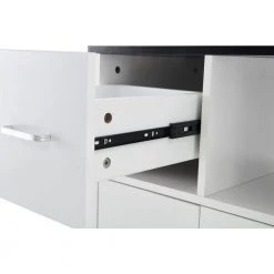 White Kitchen Pantry Cart with Roller by Unbranded -Boraam Sales Store white unbranded kitchen carts kx95 10 1f 1000