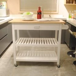 White Kitchen Island Cart with Rolling Wheels in Brake and 2-Shelves and Drawers Kitchen Storage Island with Towel Rack by Unbranded 17 White Kitchen Island Cart with Rolling Wheels in Brake and 2-Shelves and Drawers Kitchen Storage Island with Towel Rack by Unbranded -Boraam Sales Store white unbranded kitchen islands aybszhd1036 31 1000