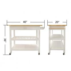 White Kitchen Island Cart with Rolling Wheels in Brake and 2-Shelves and Drawers Kitchen Storage Island with Towel Rack by Unbranded 12 White Kitchen Island Cart with Rolling Wheels in Brake and 2-Shelves and Drawers Kitchen Storage Island with Towel Rack by Unbranded -Boraam Sales Store white unbranded kitchen islands aybszhd1036 4f 1000