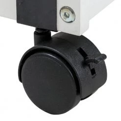 White Kitchen Islands with Storage Lockable Utility Kitchen Carts On Wheels with Countertop Drawer Open Shelves Set of 2 by Unbranded -Boraam Sales Store white unbranded kitchen islands k824 2kitch whi 1d 1000