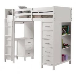 Boraam Sales Store -Boraam Sales Store white unbranded loft beds aa44 tw01dr bed e1 1000