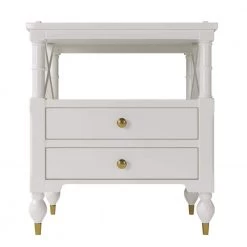 White Pine Nightstand 2-Drawer 23.6 in.W x 16.9 in.D x 27.4 in.H by Unbranded