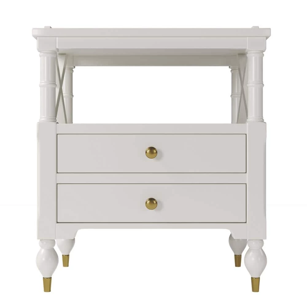 White Pine Nightstand 2-Drawer 23.6 in.W x 16.9 in.D x 27.4 in.H by Unbranded 3 White Pine Nightstand 2-Drawer 23.6 in.W x 16.9 in.D x 27.4 in.H by Unbranded