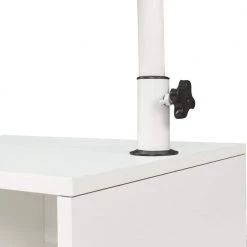 18.31 in. x 23.62 in. x 15.75 in. 2-Drawer White Height Adjustable Overbed End Table Wooden Nightstand by Unbranded -Boraam Sales Store white unbranded nightstands gm h 661 1f 1000