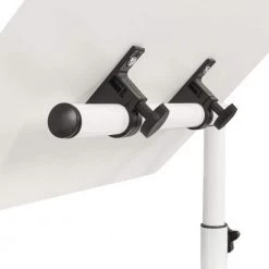 18.31 in. x 23.62 in. x 15.75 in. 2-Drawer White Height Adjustable Overbed End Table Wooden Nightstand by Unbranded -Boraam Sales Store white unbranded nightstands gm h 661 44 1000