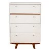 Dakota 4-Drawer White Wood Chest by Unbranded -Boraam Sales Store white with acorn accents unbranded chest of drawers 1974 05 64 1000