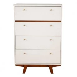 Dakota 4-Drawer White Wood Chest by Unbranded